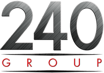 240 Group logo, the designer and website builder who built this custom website.